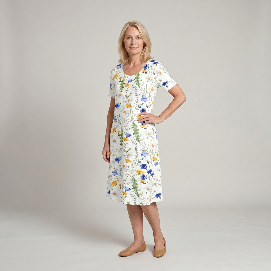 Robe midi imprimé floral femme