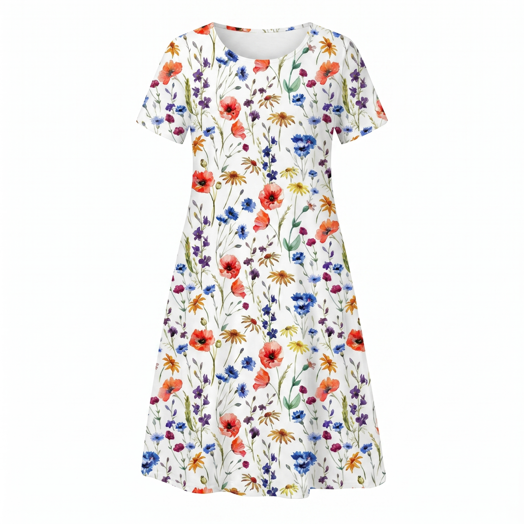 Robe midi imprimé floral femme