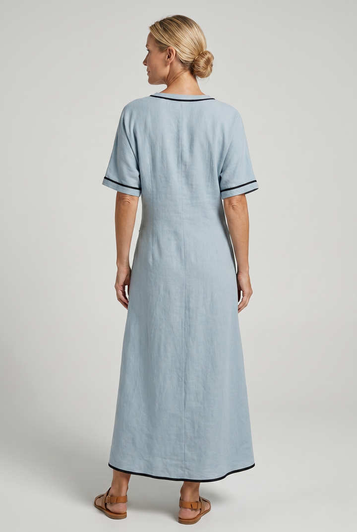 Robe Maxi Twist-Front Femme Col V