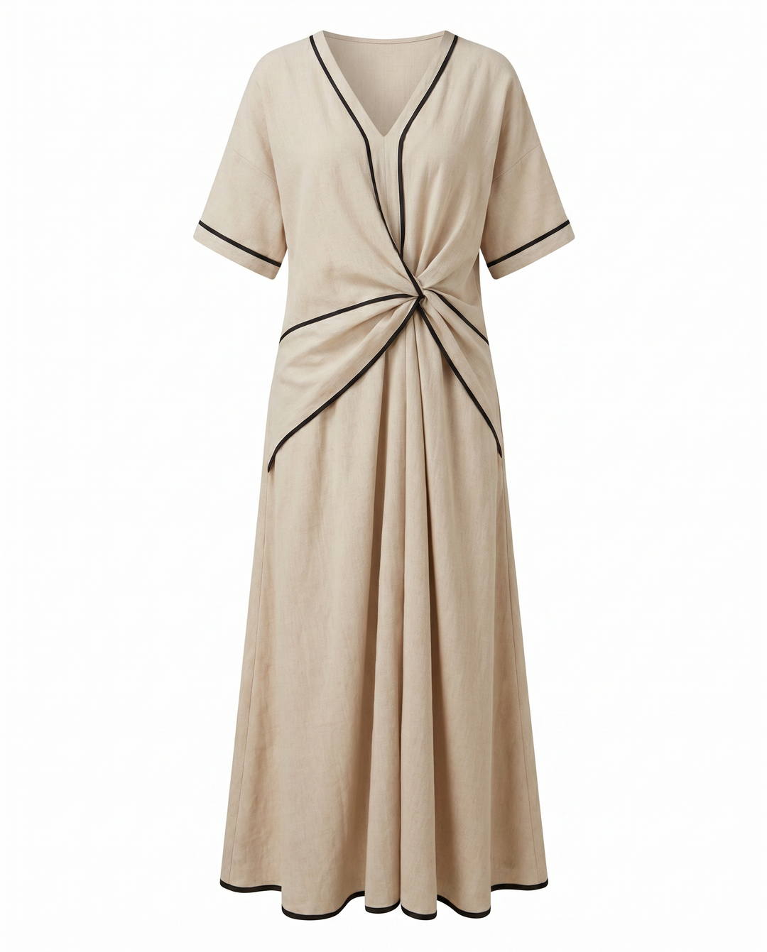Robe Maxi Twist-Front Femme Col V