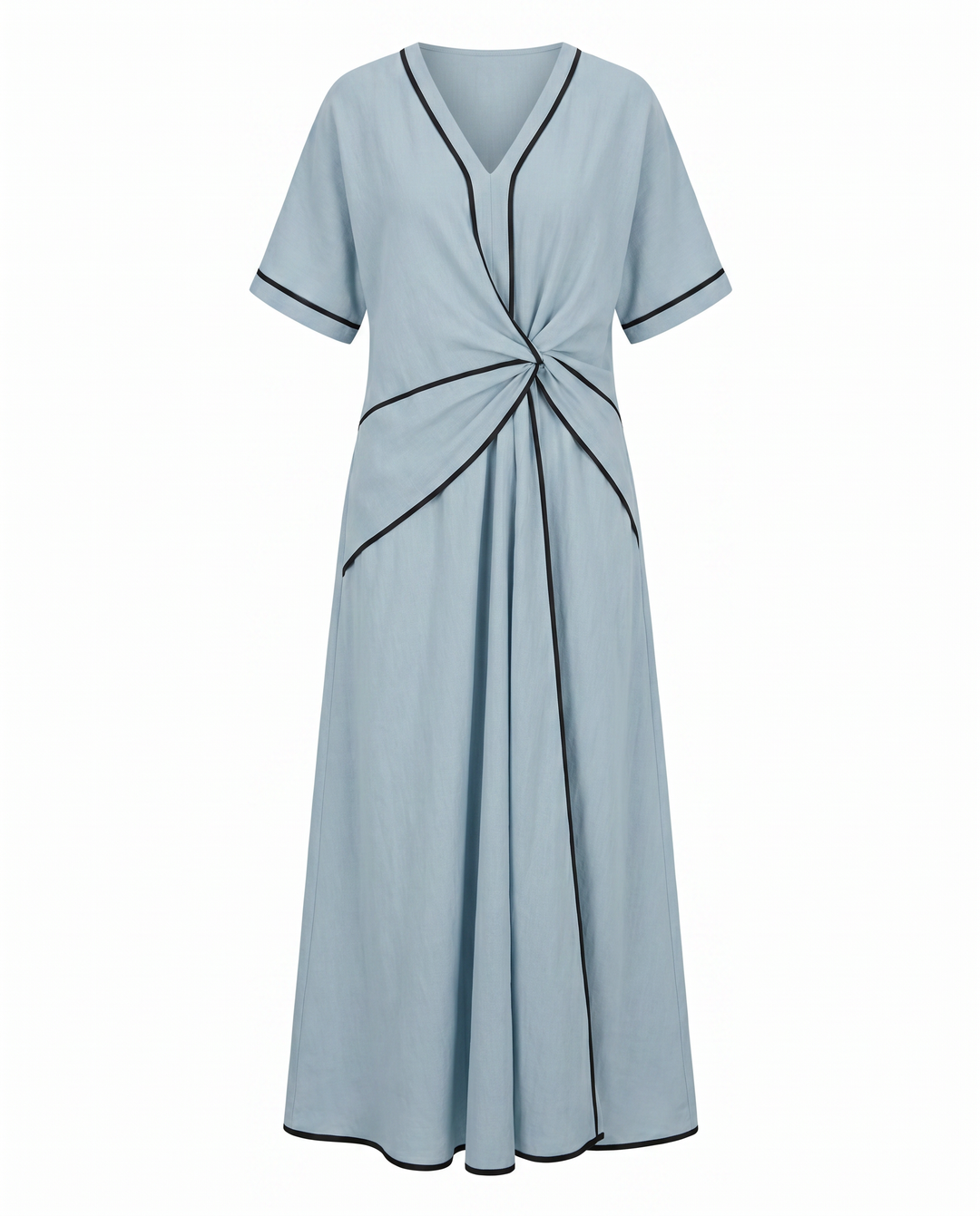 Robe Maxi Twist-Front Femme Col V