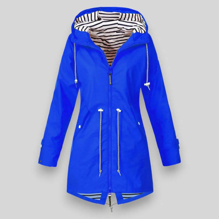 Imperméable à Capuche Pour Femme Avec Cordon De Serrage