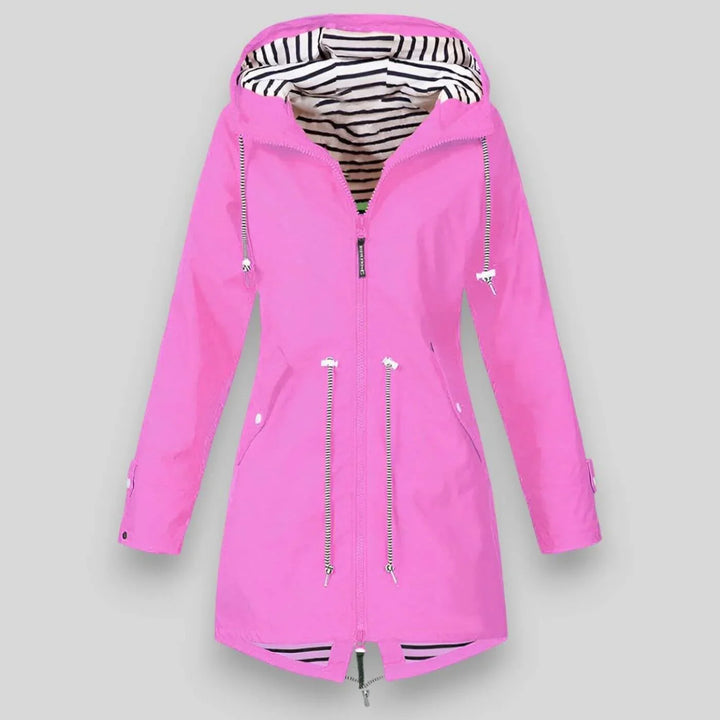Imperméable à Capuche Pour Femme Avec Cordon De Serrage
